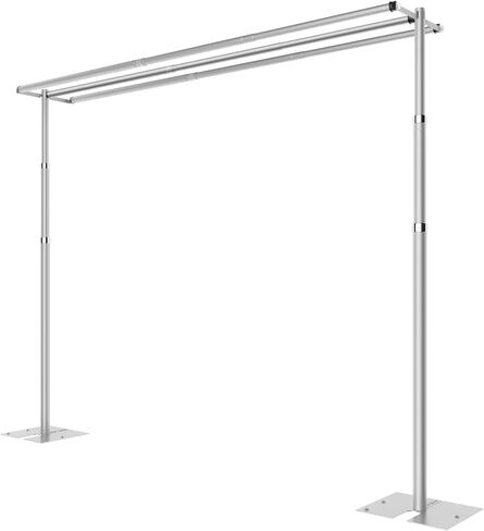 10x10ft Pipe and Drape Backdrop Stand, Double Crossbar, Heavy Duty Adjustable Background Frame with Metal Base for Parties Photography Wedding Photoshoot Decoration in Saudi Arabia