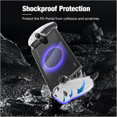 HEATFUN PS Portal Protective Case, Hard Cover Case for PlayStation Portal Remote Player, Shockproof Protective Cover Case - Black in Saudi Arabia