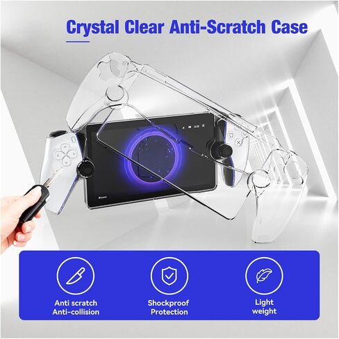 HEATFUN PS Portal Protective Case, Hard Cover Case for PlayStation Portal Remote Player, Shockproof Protective Cover Case - Black in Saudi Arabia