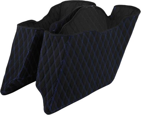 Harley Stretched Saddlebag Liners Fit for Harley Touring 2014-2023 Black Thread Stitching New Material More Abrasion-Resistant And Ductile Lozenge Pattern in Saudi Arabia