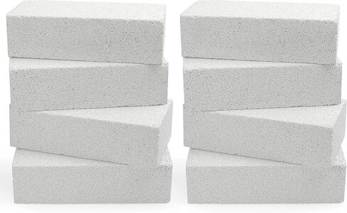 طوب النار العازل، أفران تسخين الفرن والمواقد، 9 × 4.5 × 2.5 بوصة، 8 عبوات (لون بيج) in Kuwait