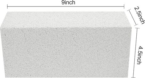طوب النار العازل، أفران تسخين الفرن والمواقد، 9 × 4.5 × 2.5 بوصة، 8 عبوات (لون بيج) in Kuwait