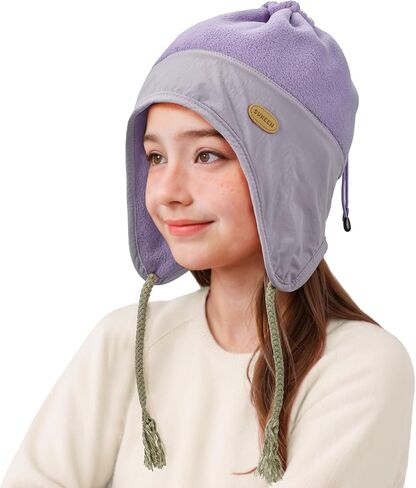 Sukeen Kids Winter Beanie Hat for Girls Boys Antistatic Kids Warm Earflap Hat Polar Fleece Peruvian Hat for Cold Weather in Saudi Arabia