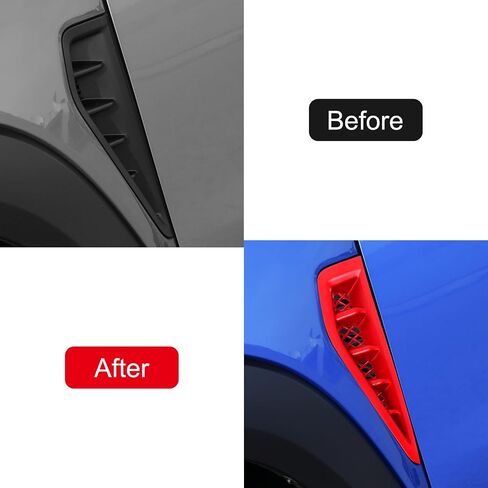 for Dodge Ram 1500 TRX 2021-2023 Carbon Fiber Black Side Door Air Vent Fender Cover Trim 2pcs Car Accessories in Saudi Arabia