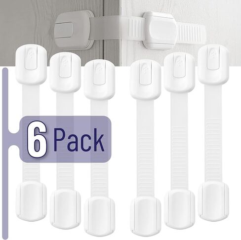 Bates- Child Safety Strap Locks, 10 Pack, Black, Baby Cabinet Locks, Toilet Locks Baby Proof, Child Proof Drawer Locks, Cabinet Baby Locks for Cabinets, Child Proof Cabinet Locks, Drawer Child Locks in Saudi Arabia