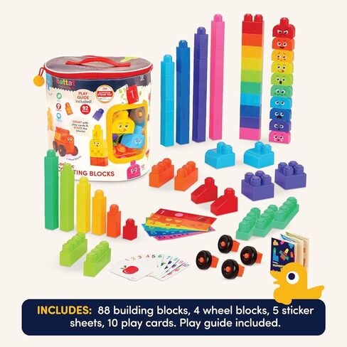 Battat Education – Locbloc Counting Blocks – Building Blocks for Toddlers – Number Blocks – Learning Building Blocks – Stacking Blocks – 12 Months + (107 Pcs) in Kuwait