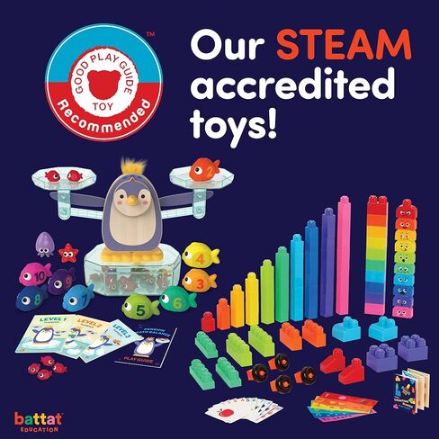 Battat Education – Locbloc Counting Blocks – Building Blocks for Toddlers – Number Blocks – Learning Building Blocks – Stacking Blocks – 12 Months + (107 Pcs) in Kuwait