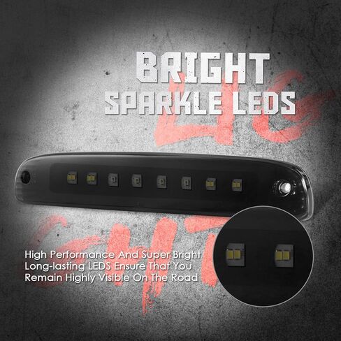 High Mount 3rd Stop Light Compatible with 1997-2010 Dodge Dakota Third Center Cargo Reverse Rear LED Brake Light Bar Taillight (Chrome) in Saudi Arabia