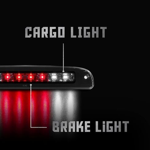 High Mount 3rd Stop Light Compatible with 1997-2010 Dodge Dakota Third Center Cargo Reverse Rear LED Brake Light Bar Taillight (Chrome) in Saudi Arabia