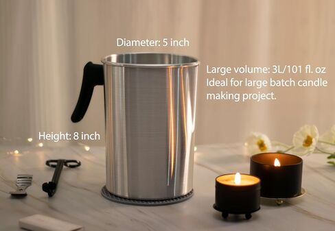 All Natural Soy Wax for Candle Making, 2.5lb Candle Wax with Candle Making Kit with Wax Melting Pot, Candle Wicks, Wicks Stickers, Wicks Centering Devices, Candle Making Supplies Vegan Cruelty Free in Saudi Arabia