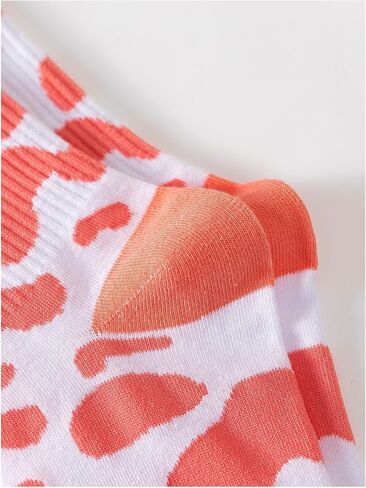 OYOANGLE Women's 5 Pairs Cow Print Crew Socks Novelty Casual Mid Calf Socks in Saudi Arabia