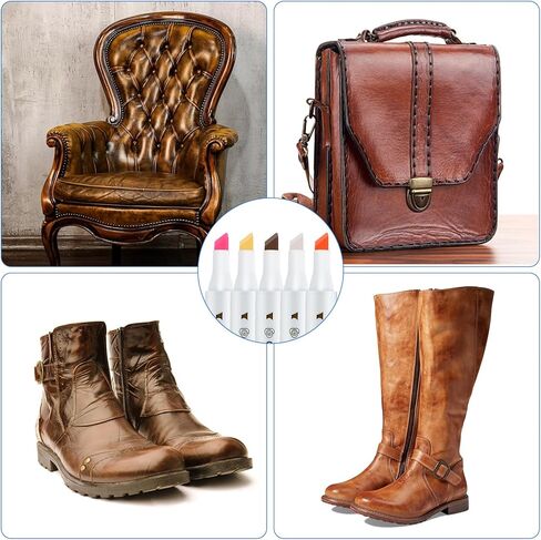 أقلام تحديد فنية بفرشاة ذات طرفين مكونة من 48 لونًا، أقلام تحديد صبغ جلدية ذات طرف مزدوج ساطعة مع صندوق تخزين، قلم صبغ أقلام فرشاة ذات طرف مزدوج لرسم التلوين، وإصلاح الأحذية من خدوش الأثاث in Kuwait