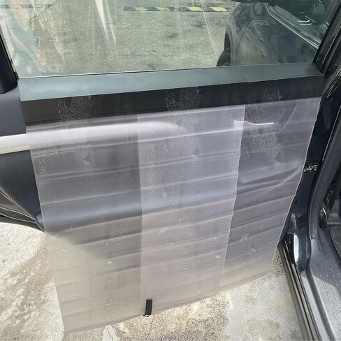 Window Tint Tools 2Pcs Car Door Panel Covers Waterproof Tinting Tools for Window Tinting Application - Black in Saudi Arabia