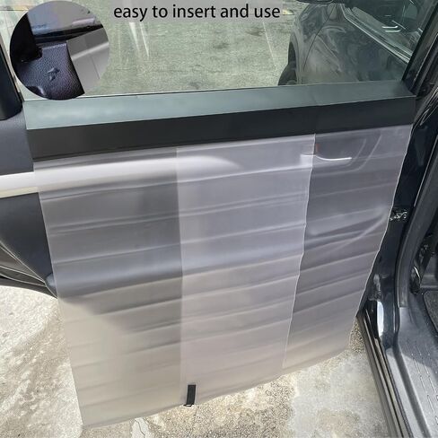 Window Tint Tools 2Pcs Car Door Panel Covers Waterproof Tinting Tools for Window Tinting Application - Black in Saudi Arabia