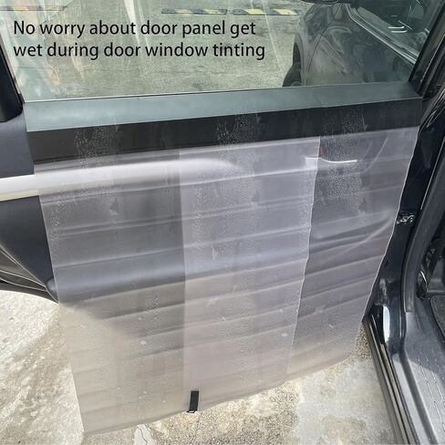 Window Tint Tools 2Pcs Car Door Panel Covers Waterproof Tinting Tools for Window Tinting Application - Black in Saudi Arabia