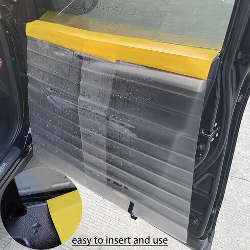 Window Tint Tools 2Pcs Car Door Panel Covers Waterproof Tinting Tools for Window Tinting Application - Black in Saudi Arabia
