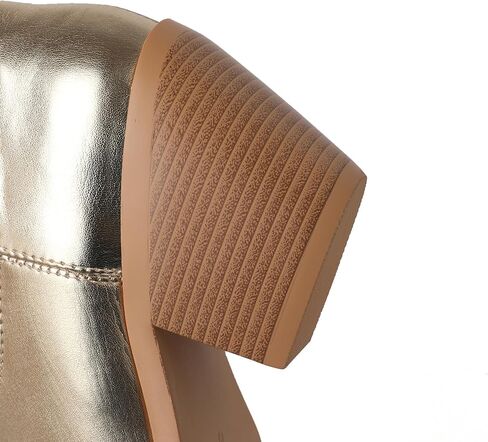 TAEPUSR المرأة أحذية كاوبوي مطرزة كعب كتلة مكتنزة الأحذية الغربية جوفاء أشار تو رصع الأحذية in Kuwait