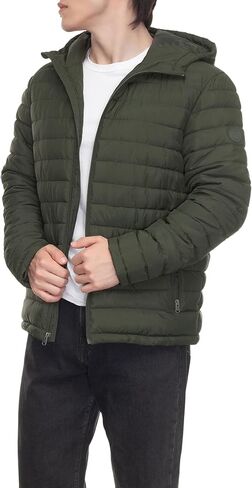 Rokka&Rolla Men's Lightweight Water-Resistant Quilted Puffer Jacket in Saudi Arabia
