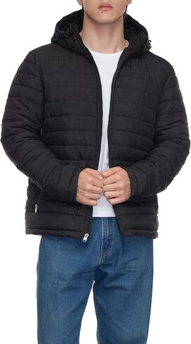 Rokka&Rolla Men's Lightweight Water-Resistant Quilted Puffer Jacket in Saudi Arabia