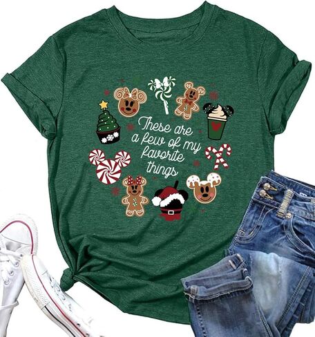 It's The Most Wonderful Time Christmas Shirts Women Santa Snowman Reindeer T-Shirts Xmas Graphic Tee Holiday Tops in Saudi Arabia