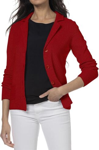 IDEALSANXUN Womens Knit Blazer Casual Lightweight Spring Fall Sweater Jackets Cardigan Coat in Kuwait
