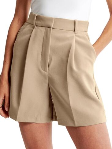 NIMIN High Waisted Tailored Work Shorts for Women Summer Casual Lightweight Office Dressy Shorts with Pockets in Kuwait