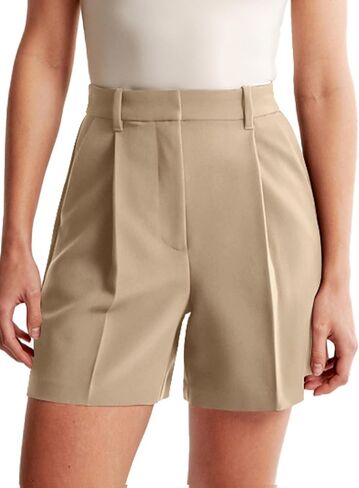 NIMIN High Waisted Tailored Work Shorts for Women Summer Casual Lightweight Office Dressy Shorts with Pockets in Kuwait