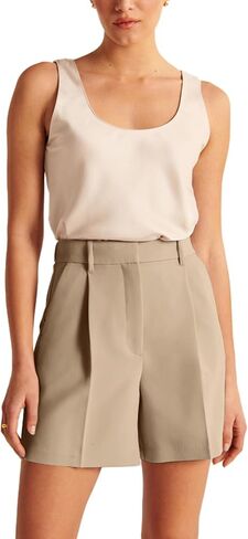 NIMIN High Waisted Tailored Work Shorts for Women Summer Casual Lightweight Office Dressy Shorts with Pockets in Kuwait