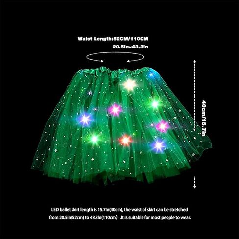 Light up Tutu Skirts LED Tulle Tutu Skirt Ballet Dance Tutus Layered Rave Costumes for Women and Girls in Kuwait