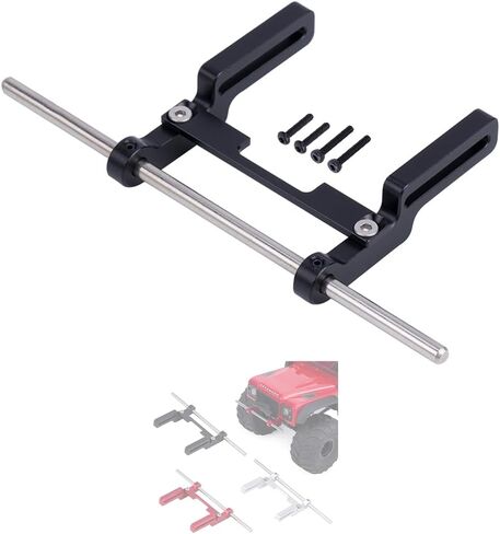 TRX4M Bumpers Mounts,CNC Aluminum Front Bumpers Mounts with Hex Screw Installation Tool for 1/18 RC Crawler TRX4M 97044-1 97064-1 97054-1 97074-1 Upgrades(Black) in Saudi Arabia
