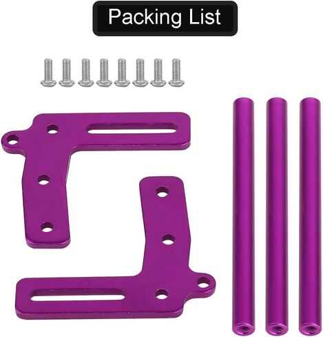 Aluminum Front Bumper Bull Bars for 1/10 RC Crawler Axial SCX10 TRX4 LCG Chassis FJ40 Dodge Power Wagon Cab Cliffhanger Body (Purple) in Saudi Arabia