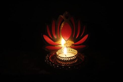 Handmade Lotus Wall & Door Hangings (Pack of 4) - Home Decoration | Pooja Decor | Diwali Decor | Wedding and All Festival Decor | (Size - 3 Ft / 36 Inches) in Saudi Arabia
