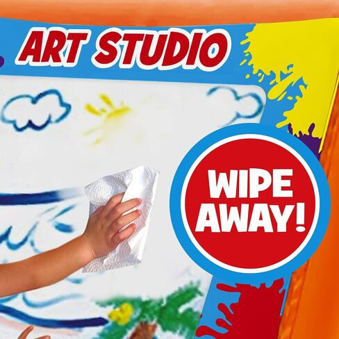 Little Tikes: خيمة Art Easel 2 في 1 - لوحة فنية عملاقة قابلة للغسل، تكرار المسح والمسح، 5 علامات، سهلة الإعداد من الفينيل قابلة للنفخ، تصميم داخلي واسع، للأطفال بعمر 4 سنوات فما فوق in Saudi Arabia