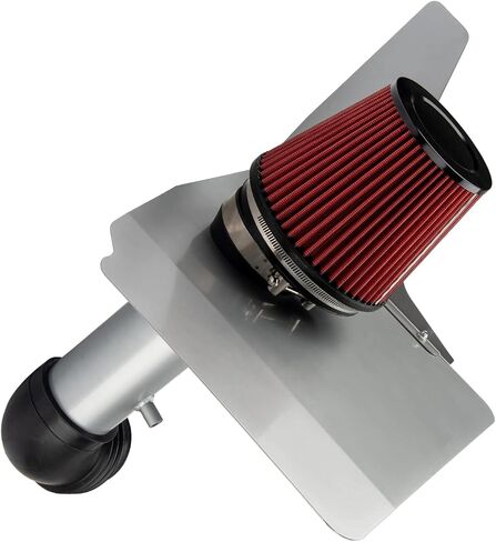 Cold Air Intake Filters System Kits Fit for Camaro 2012 2013 2014 2015 V6, 3.5" High Flow Cold Air Intake Filters Polished Aluminum (Red) in Saudi Arabia