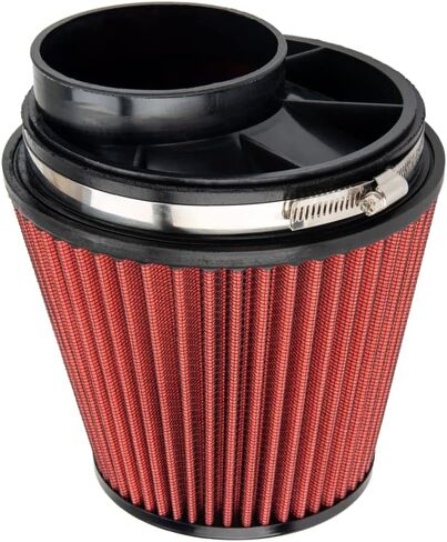 Cold Air Intake Filters System Kits Fit for Camaro 2012 2013 2014 2015 V6, 3.5" High Flow Cold Air Intake Filters Polished Aluminum (Red) in Saudi Arabia