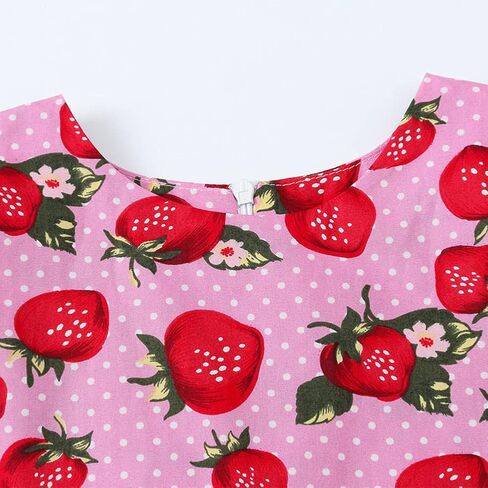 Girls Cap Sleeve 50s Style Dress Girls Vintage Dresses Audrey 50's Retro Dress 1950s Polka Dot Rockabilly Swing Party Dresses in Saudi Arabia