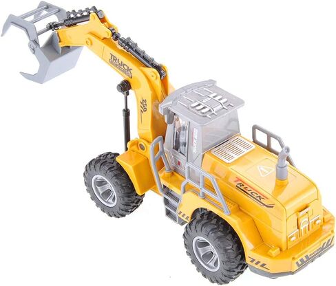 PowerTRC Remote Control Functional Construction Excavator Claw Vehicle Truck with Light | 1/30 Scale RC Battery Powered Engineering Digger Truck Car for Kids | Perfect for Beach Trips in Saudi Arabia
