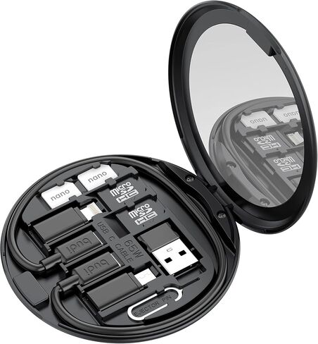 BUDI متعدد المنافذ 6 في 1 قارئ بطاقات SD TF عالمي، قارئ بطاقات ذاكرة USB C/Micro SD/TF، ​​محول متعدد المنافذ، متوافق مع iPhone وMac Book Pro والمزيد من أجهزة USB C (أبيض) in Kuwait