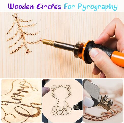 Bewudy 6 Pieces of Wood Circles for Crafts, 8 Inch Unfinished Wood Circles Discs, Wooden Ornaments for Crafts for DIY Crafts Door Hanger Sign Wood Buring Painting Christmas Decorate (6Pcs,20CM/8IN) in Saudi Arabia