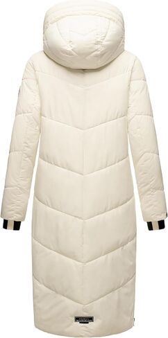 معطف شتوي طويل للسيدات من Marikoo مع غطاء رأس وياقة من الفرو الصناعي قابلة للفصل | جاكيت مبطن للنساء | نادري السادس عشر XS-XXL in Kuwait