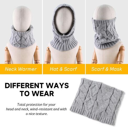 JANGANNSA Winter Kids Scarf Warm Children Neck Warmer Reversible Boys Girls Knitted Scarves in Saudi Arabia