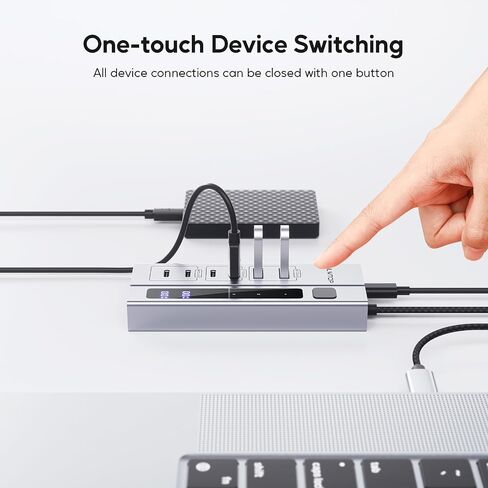 9-in-1 Powered USB C Hub, USB 3.2 Data Hub with 65W PD-in Power Adapter, 3 x USB-C 10Gbps, 4 x USB-A 5Gbps and 2 x 20/45W USB-C PD Charging Ports USB Splitter for Mac, PC and USB Flash Drives in Saudi Arabia