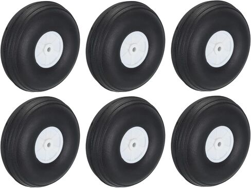 MECCANIXITY RC Airplane Wheels 1.77" OD RC Airplane,Aircraft PU Sponge Wheels,Tire Tail Wheel RC Aircraft Foam Wheel Replacement for DIY RC Model Plane Aircraft Pack of 6 in Saudi Arabia