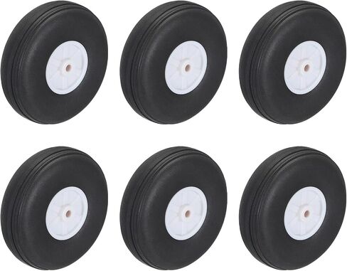 MECCANIXITY RC Airplane Wheels 1.77" OD RC Airplane,Aircraft PU Sponge Wheels,Tire Tail Wheel RC Aircraft Foam Wheel Replacement for DIY RC Model Plane Aircraft Pack of 6 in Saudi Arabia
