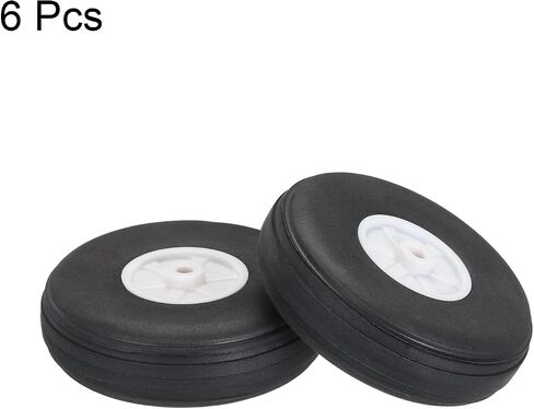 MECCANIXITY RC Airplane Wheels 1.77" OD RC Airplane,Aircraft PU Sponge Wheels,Tire Tail Wheel RC Aircraft Foam Wheel Replacement for DIY RC Model Plane Aircraft Pack of 6 in Saudi Arabia