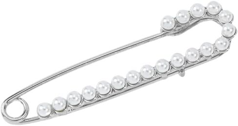 1 Pcs Fashion Pearl Brooch Sweater Shawl Clip Faux Pearl Brooches Waist Pants Extender Safety Pins Pearl Rhinestones Sparkle Pin Styling Brooch Pins Shawl Clips Pearl Rhinestones Pin in Kuwait