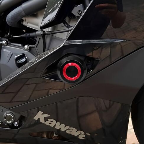 Motorcycle Frame Sliders Crash Bar Protector Compatible with ZX4R ZX4RR 2023 2024 ZX25R 2021-2022 | No Cut Kits Engine Fairing Guard Falling Protection ZX-4R ZX-4RR Accessories (Black) in Saudi Arabia