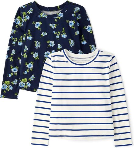 The Children's Place Girls' Long Sleeve Knit Fashion Shirt, VDay Raglan Tee, Medium in Saudi Arabia