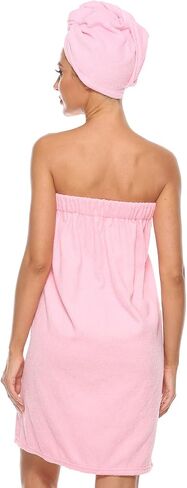 Knuffnee Women's Bath Wrap Towel Shower Spa Body Wrap Adjustable Closure Bathrobe in Kuwait