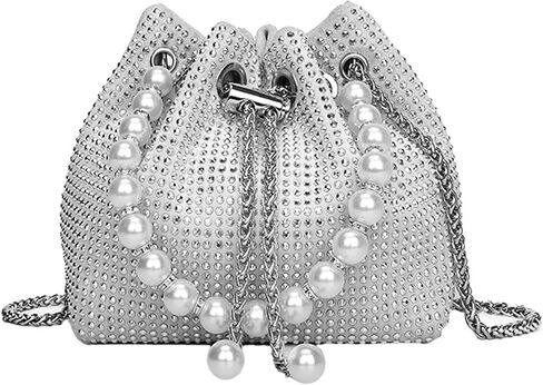 VONCOSS Chic Rhinestone Purse for Women Sparkly Clutch Evening Bag Glitter Mini Handbags Bling Hobo for Wedding Party Club in Kuwait
